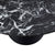 Zander - Rundt sort marmor-look spisebord med trompetfod - Ø100 cm - Brudt emballage. (OUB5439)