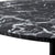 Zander - Rundt sort marmor-look spisebord med trompetfod - Ø100 cm - Brudt emballage. (OUB5439)
