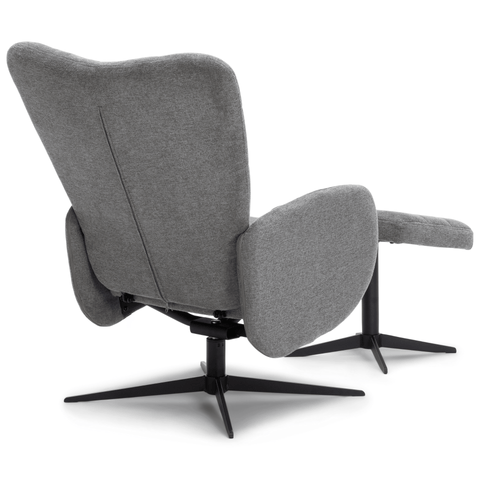 Alfred lænestol med vippefunktion og fodskammel i grå. Trykmærker/ Skæv (OU10048)