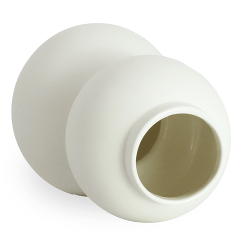Becca bobleform keramik vase hvid 21 cm