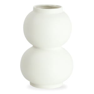 Becca bobleform keramik vase hvid 21 cm