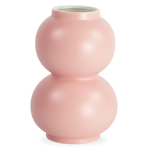 Becca bobleform keramik vase lyserød 21 cm