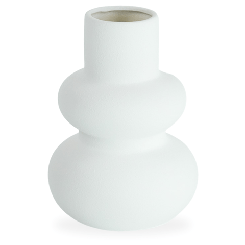Bliss keramik vase hvid 19,5 cm