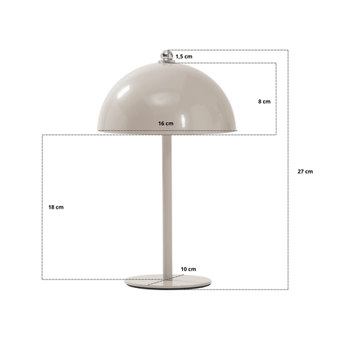 Bloom bordlampe Beige