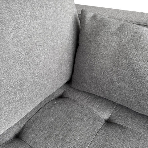 Brandy - Højrevendt og venstrevendt vendbar chaiselong sofa grå - L: 290  x D: 96 x H: 80 cm