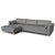 Brandy - Højrevendt og venstrevendt vendbar chaiselong sofa grå - L: 290  x D: 96 x H: 80 cm