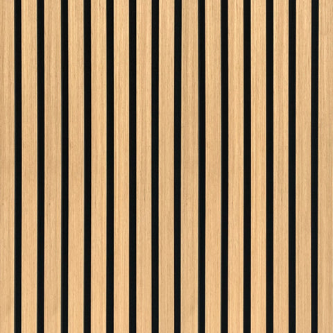 Premium fleksibel akustikpanel i egetræsfiner 2400x520x18 mm