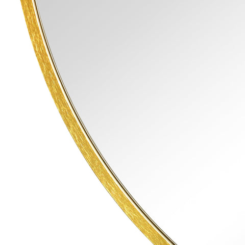 Kaya rundt spejl med messing/guld ramme Ø70 cm