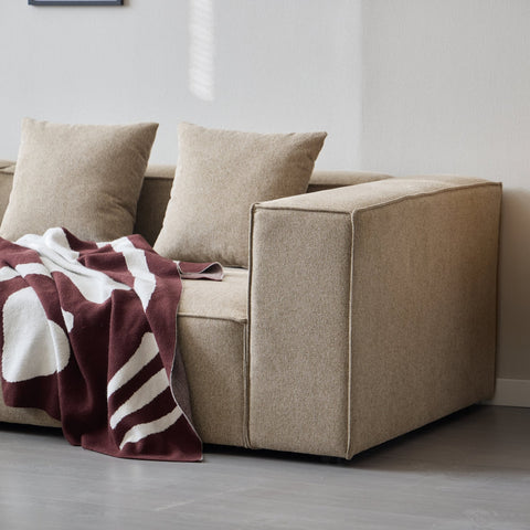 Hailey - Venstrevendt chaiselong modulsofa i sand med 3 moduler L: 415 X D: 148 X H: 65 cm