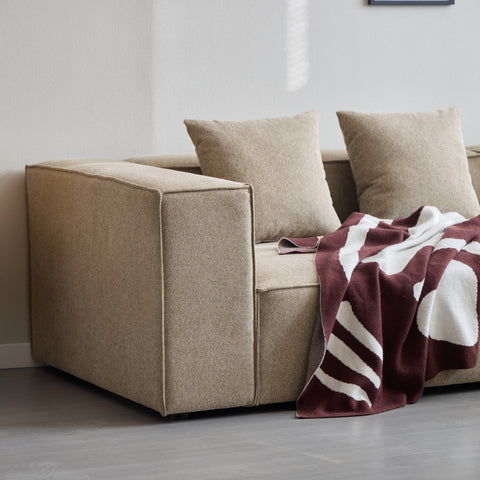 Hailey - Højrevendt chaiselong modulsofa i sand med 2 moduler L: 294 X D: 148 X H: 65 cm