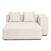 Hailey højre chaiselong modul i beige L: 147 X D: 148 X H: 65 cm