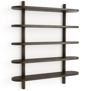 Juliet væghylde i røget eg med 5 hylder H:140 x B:22 x B:75 cm