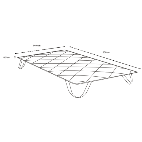Leo hvid rullemadras 140x200 cm