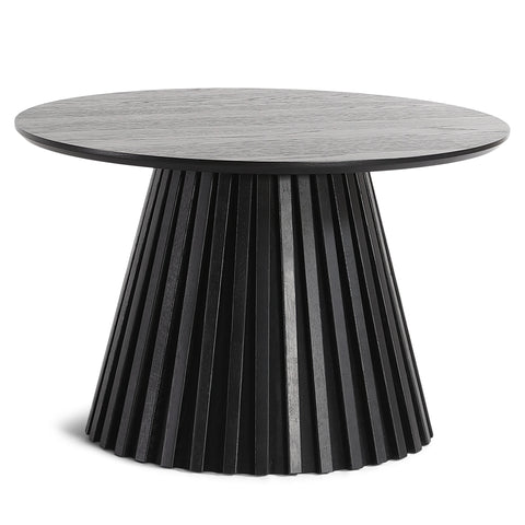 Lewis lamel sofabord sort Ø70 cm