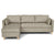 Lulu - Højrevendt og venstrevendt vendbar chaiselong sofa beige - L: 215  x D: 82 x H: 78 cm