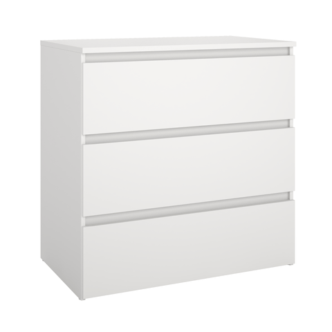 Maise kommode H:70 x B:70 x D:41 cm med 3 skuffer i hvid