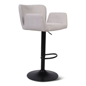 Melody Barstol - beige tekstil med justerbar højde og drejefunktion