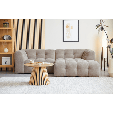 Poppy chaiselong bubble sofa sand - venstrevendt