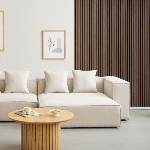 Akustikpanel i røget egetræsfiner 2400x520x18 mm