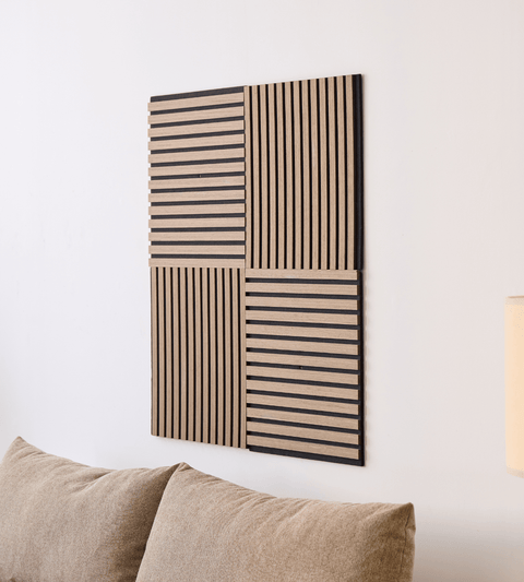 Premium akustikpanel i røget egetræsfiner 520x520x18 mm