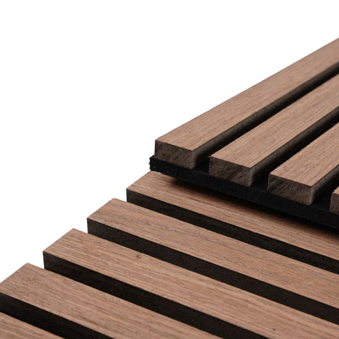 Premium fleksibel akustikpanel i røget egetræsfiner 2400x520x18 mm