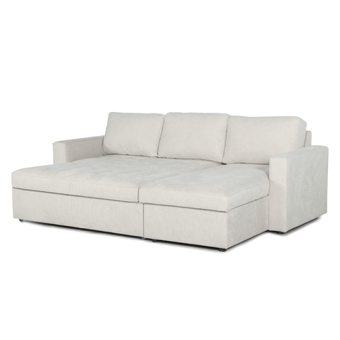 Sinus beige sovesofa med vendbar chaiselong og opbevaring