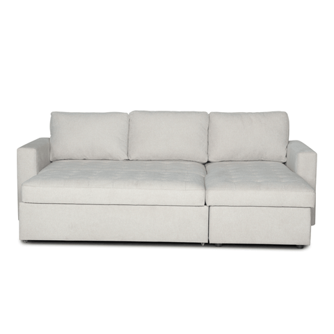 Sinus beige sovesofa med vendbar chaiselong og opbevaring