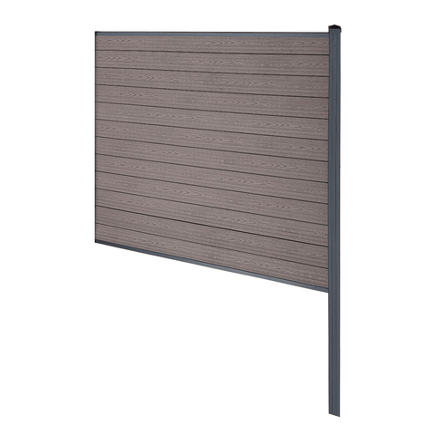 Finley komposithegn afslutningsmodul - H: 180 x L: 185 cm - Brun