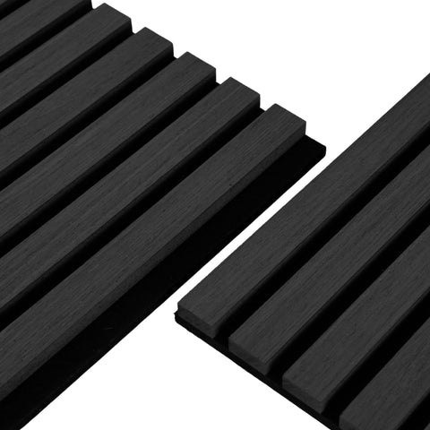 Premium fleksibel akustikpanel i sort egetræsfiner 1200x520x18 mm