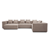 Hailey - U-sofa modulsofa i sand med 4 moduler - Venstrevendt chaiselong L: 368 X D: 247 X H: 65 cm