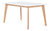 Bjørk spisebord - 180 x 90 cm - Hvid/Eg