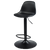 Adam barstol med justerbar højde - Sort plast