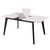 Bjørk spisebord med butterfly udtræk - 140/180 x 90 cm - Hvid/Sort