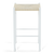 Bella barstol i hvid med fletsæde i siddehøjde 65cm