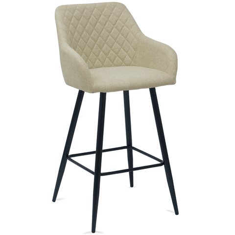 Carlo barstol - beige med armlæn 65 cm