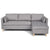 Lulu - Højrevendt og venstrevendt vendbar chaiselong sofa grå - L: 215  x D: 82 x H: 78 cm