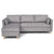 Lulu - Højrevendt og venstrevendt vendbar chaiselong sofa grå - L: 215  x D: 82 x H: 78 cm