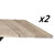 Torino - Tillægsplader (2 stk) til plankebord - Hvidolieret egetræ (Passer kun til Torino)