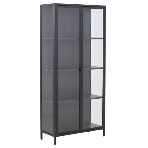 Herman Vitrineskab - Sort metal/glas - 80x40x180 cm