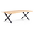 Aura plankebord - 240 x 95 cm - Olieret eg med krydsben (Forberedt til tillægsplader)