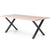 Aura plankebord - 200 x 95 cm - Hvidolieret eg med krydsben (Forberedt til tillægsplader)
