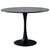 Zander - Rundt sort spisebord med trompetfod - Ø100 cm