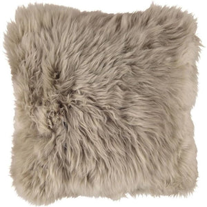 Ægte lammeskindspude - Beige 45x45 cm