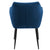 Mona spisebordsstol - Blå velour med armlæn - 1 stk. på lager