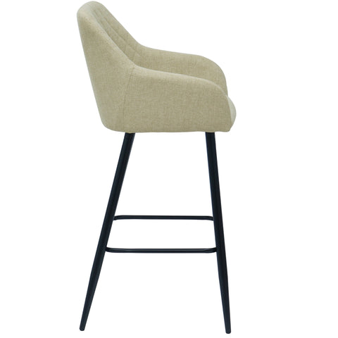 Carlo barstol - beige med armlæn 65 cm