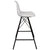 Comfort barstol med ryglæn - Hvid 65 cm