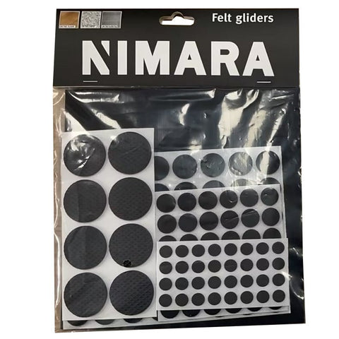 Filtpuder/møbelpuder til gulvbeskyttelse (125 stk/pk)