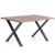 Torino plankebord - 140 x 95 cm - Røget eg med krydsben (Tillægsplader kan ikke monteres) - 1 stk. på lager