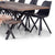 Torino plankebord - 140 x 95 cm - Røget eg med krydsben (Tillægsplader kan ikke monteres) - 1 stk. på lager